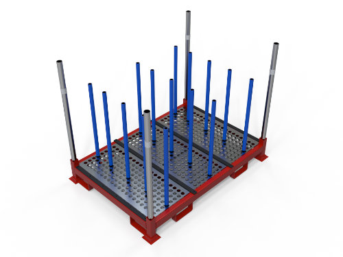 Stake pallet with free plug-in stakes